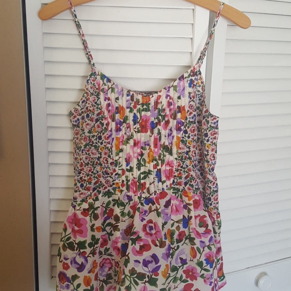 Madewell Floral Silk Tank Cami, S